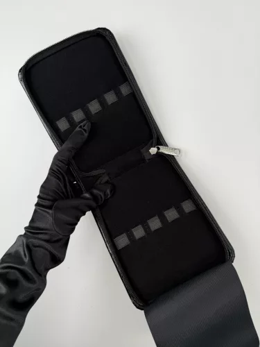 Csipesztartó táska - 10 db - Fekete