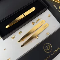 24K Gold Brow Tweezers - Slanted Tip