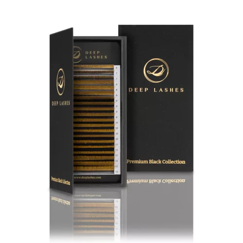Deep Lashes Glitter Gold - MIX • 0.07 - Lash Extensions - Limited Edition