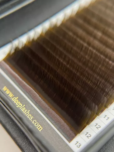 20 Rows - MIX • Dark Chocolate • 0.07 - Brown Eyelash Extensions