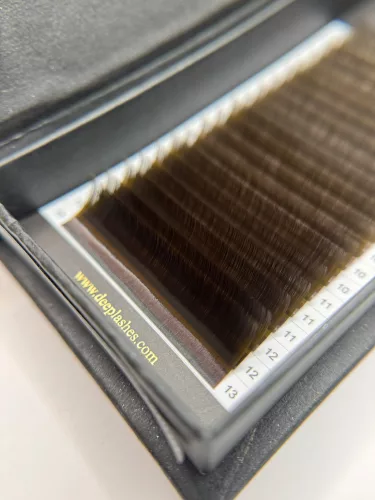 20 Rows - MIX • Dark Chocolate • 0.07 - Brown Eyelash Extensions