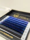 7 Rows - MIX • Black / Blue / Purple Tricolor • M Curl • 0.07 (6-12 mm) - Colored Lash Extensions