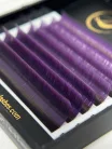 7 Rows - MIX • Black / Purple Ombre • 0.07 (6-12 mm) - Colored Lash Extensions