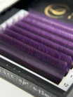 7 Rows - MIX • Black / Purple Ombre • 0.07 (6-12 mm) - Colored Lash Extensions