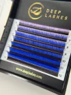 7 Rows - MIX • Blue / Pink Ombre • M Curl • 0.07 (6-12 mm) - Colored Lash Extensions
