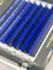 7 Rows - MIX • Dark Blue • CC Curl • 0.07 (6-12 mm) - Colored Lash Extensions