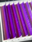 7 Rows - MIX • Purple • 0.07 (6-12 mm) - Colored Lash Extensions