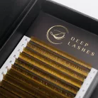 Deep Lashes Glitter Gold - MIX • M Curl • 0.07 - Lash Extensions - Limited Edition