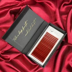 20 Rows MIX • Wine Red • 0.07 - Colored Lash Extensions