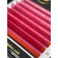   7 Rows - MIX • Pink • 0.07 (6-12 mm) - Colored Lash Extensions