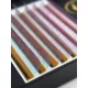 7 Rows - MIX • Ocean Blue / Pink Ombre • CC Curl • 0.07 (6-12 mm) - Colored Lash Extensions