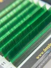 7 Rows - MIX • Green • M Curl • 0.07 (6-12 mm) - Colored Lash Extensions